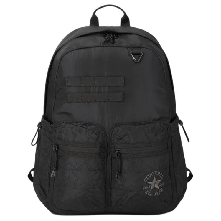 Рюкзак Converse Конверс Quilting Backpack Однотонный Универсальный Застежка-молния Полиэстер Рюкзак Обычный размер Унисекс Парный Черный - изображение 1