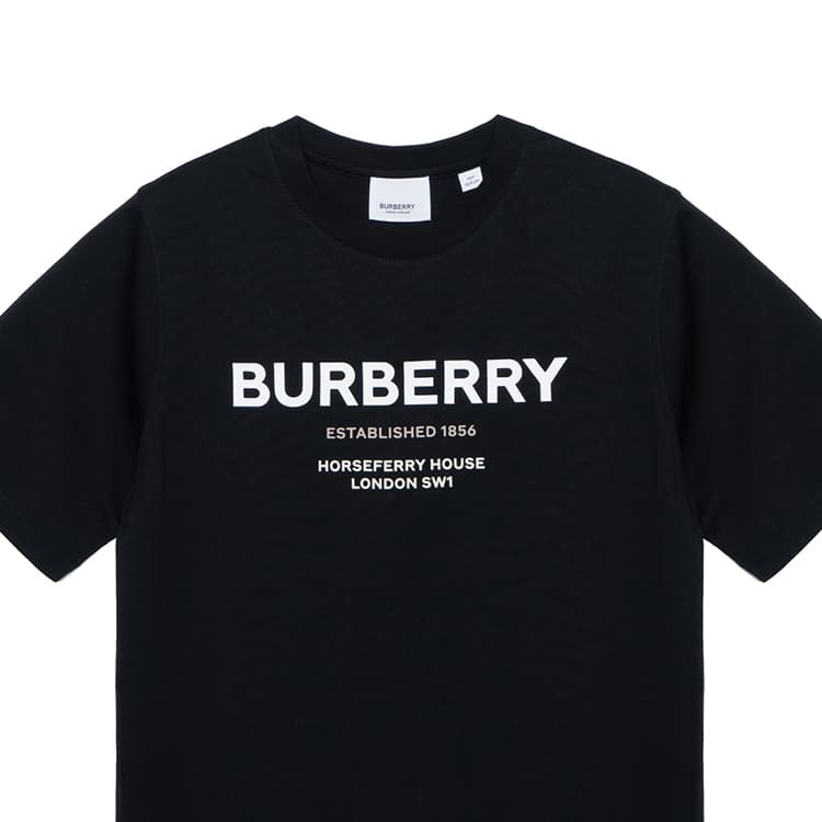 Футболка Burberry Logo T-Shirt Kids Black - изображение 5