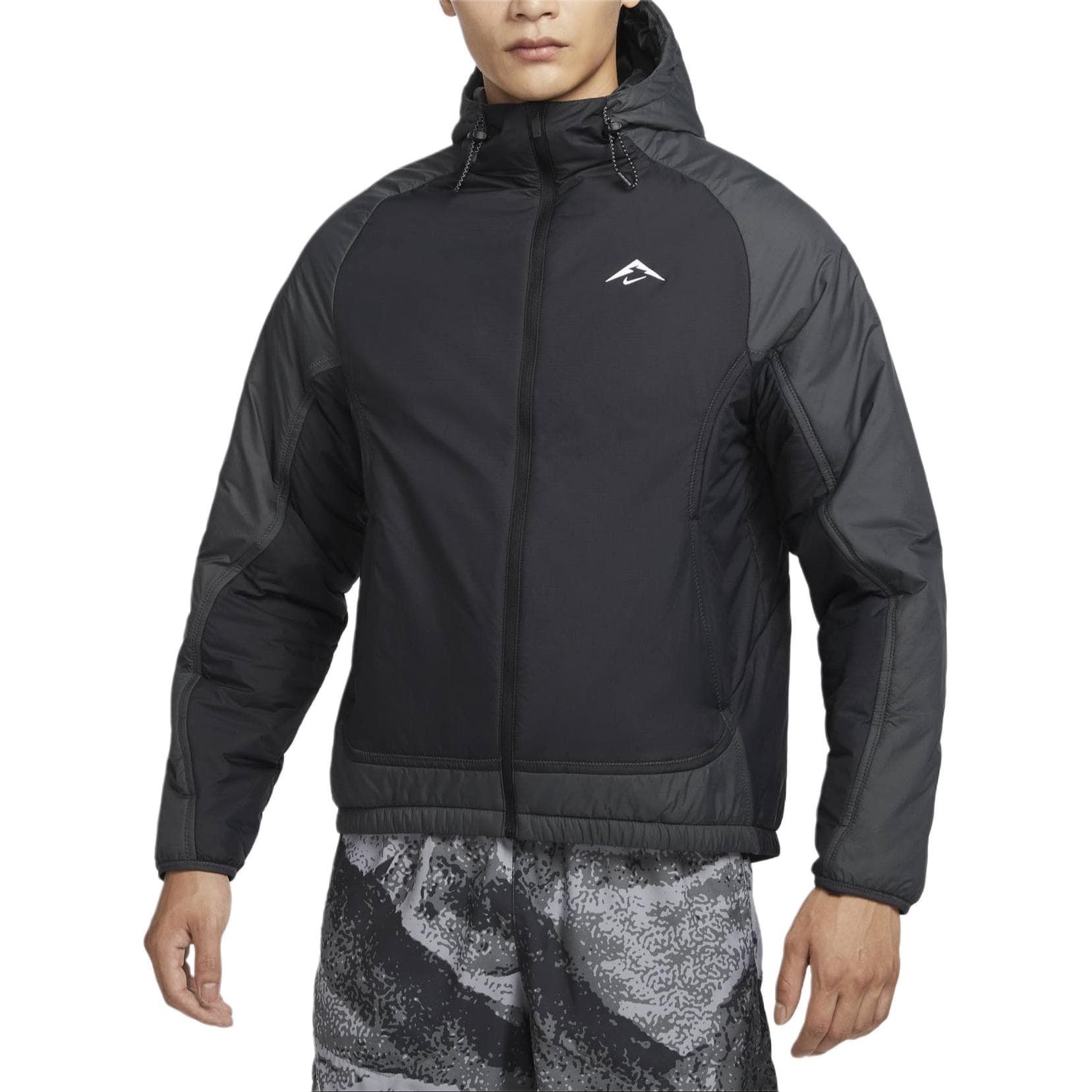 Зимняя куртка пуховик Nike Therma FITPrimaLoft Пуховая куртка Мужская Угольный черный Черный - изображение 3