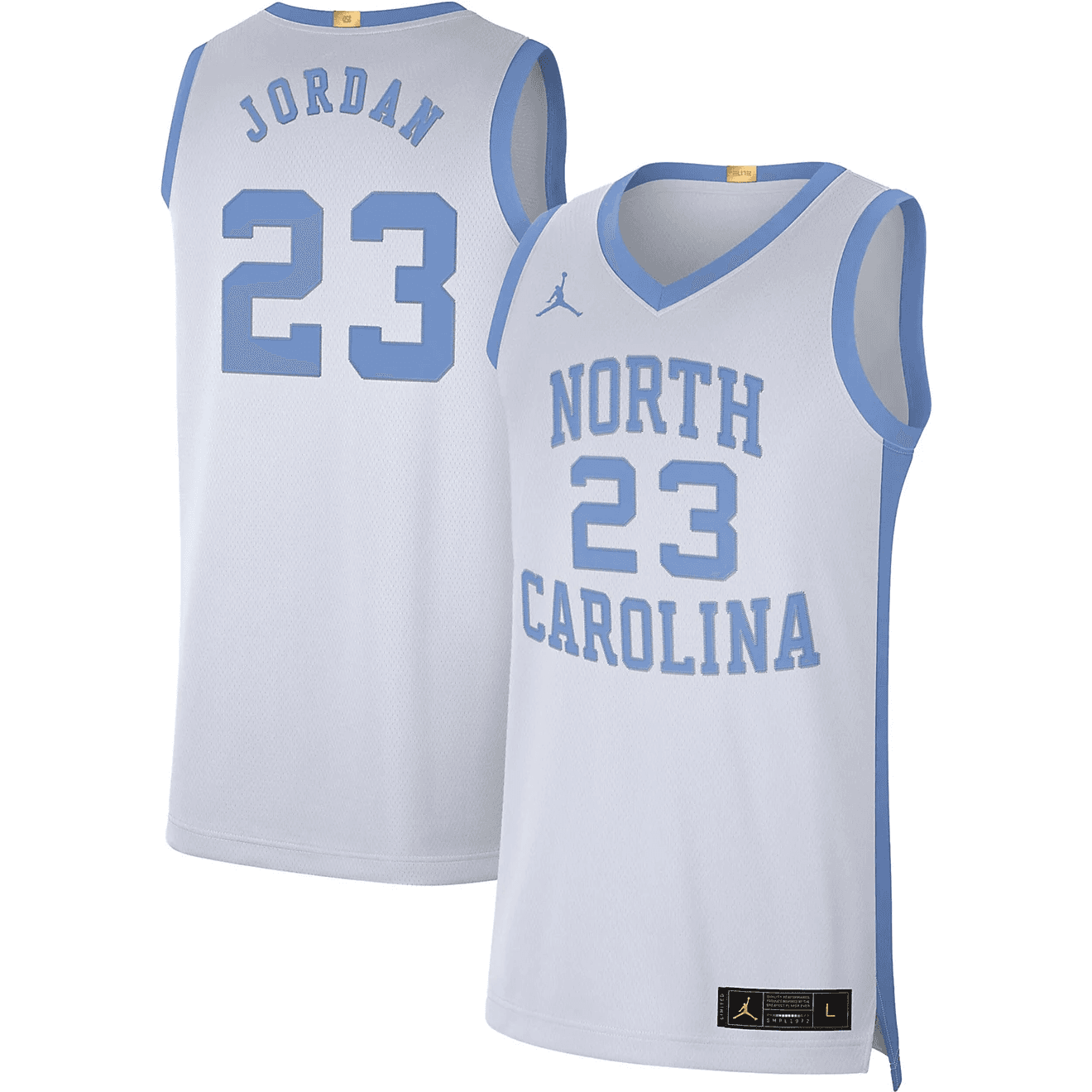 Баскетбольная майка Jordan 23 North Carolina White Blue - изображение 3