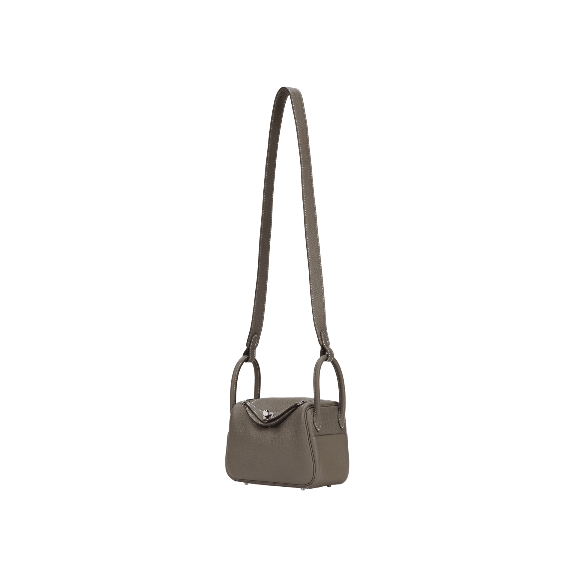 Сумка через плечо HERMES Lindy II mini Clemence 18 Etoupe - изображение 3