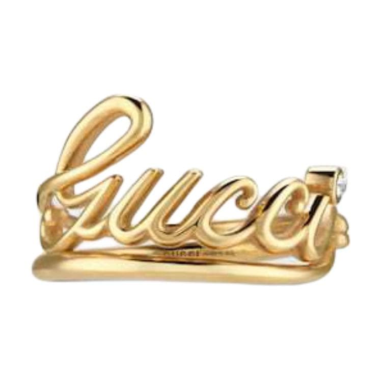 Кольцо GUCCI Кристалл Металл Кольца Унисекс Золото - изображение 2
