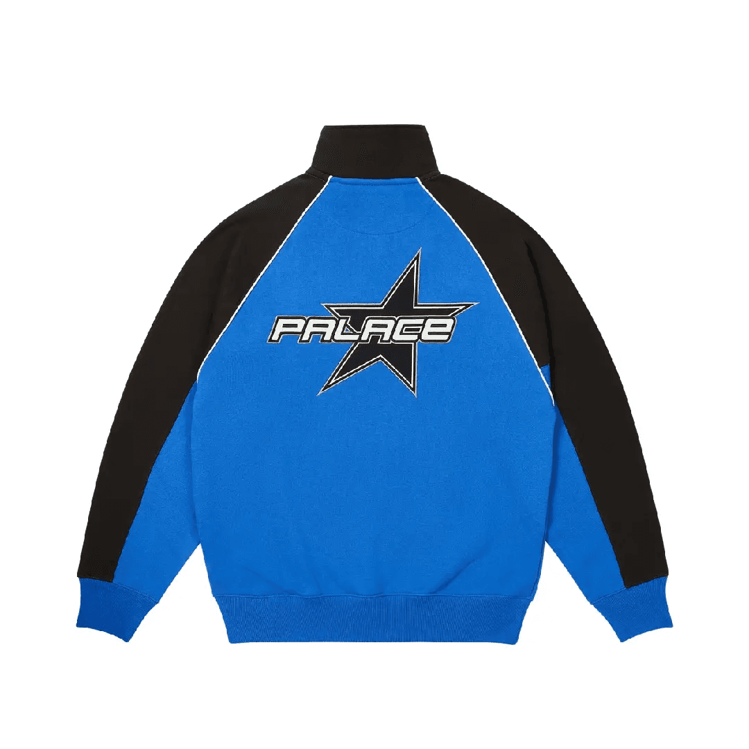 Худи PALACE FW24 PALSTAR 1/4 ZIP BLUE BERRY Унисекс Синий свитер с длинными рукавами и принтом - изображение 2