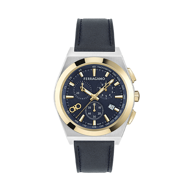 Механические часы Ferragamo Quartz 42 Blue Dial - изображение 1