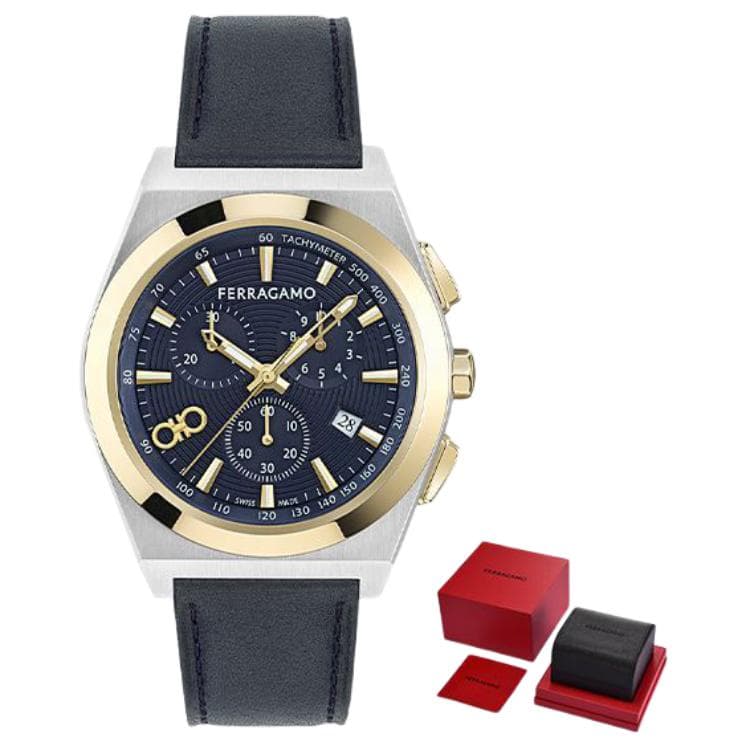 Механические часы Ferragamo Quartz 42 Blue Dial - изображение 5