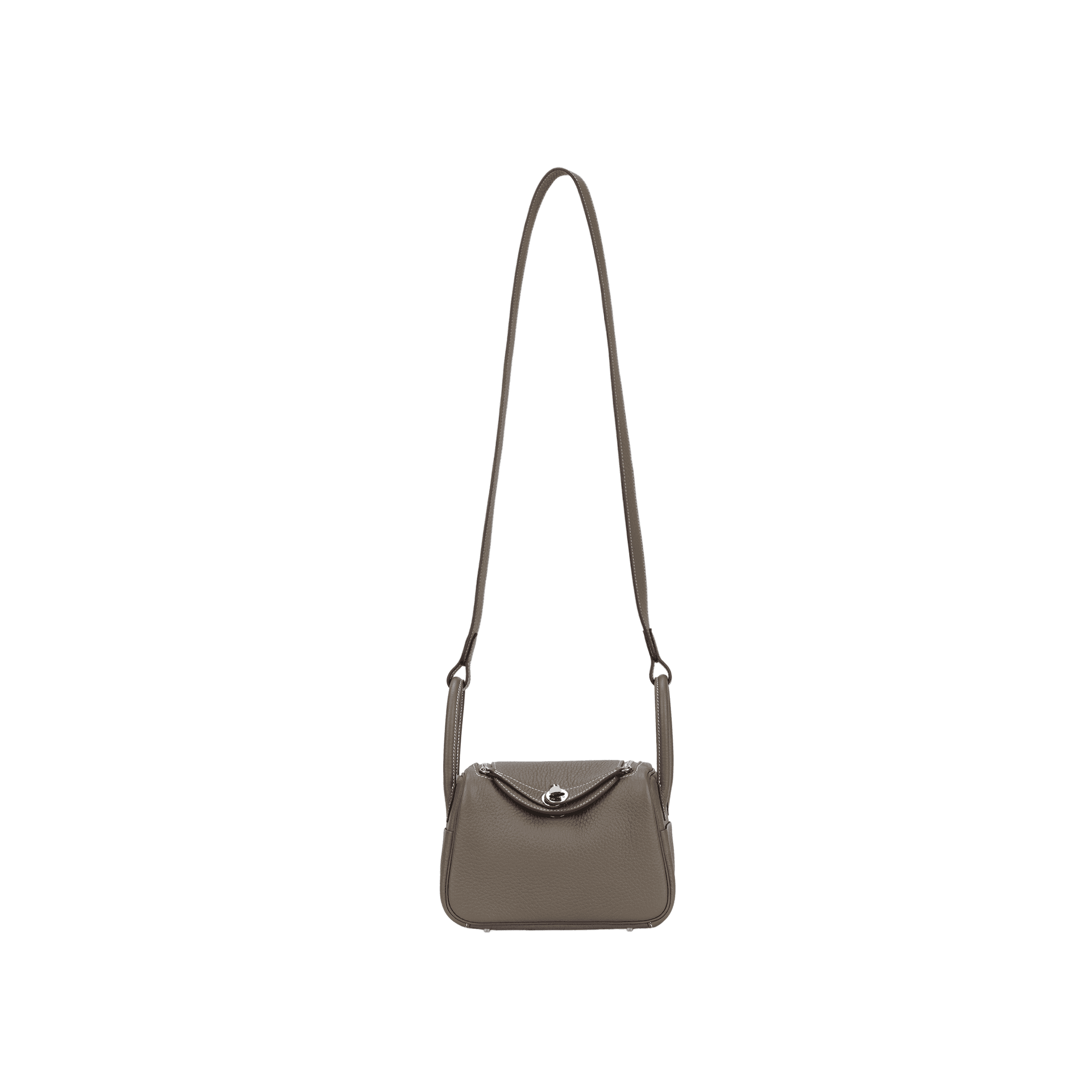 Сумка через плечо HERMES Lindy II mini Clemence 18 Etoupe - изображение 2
