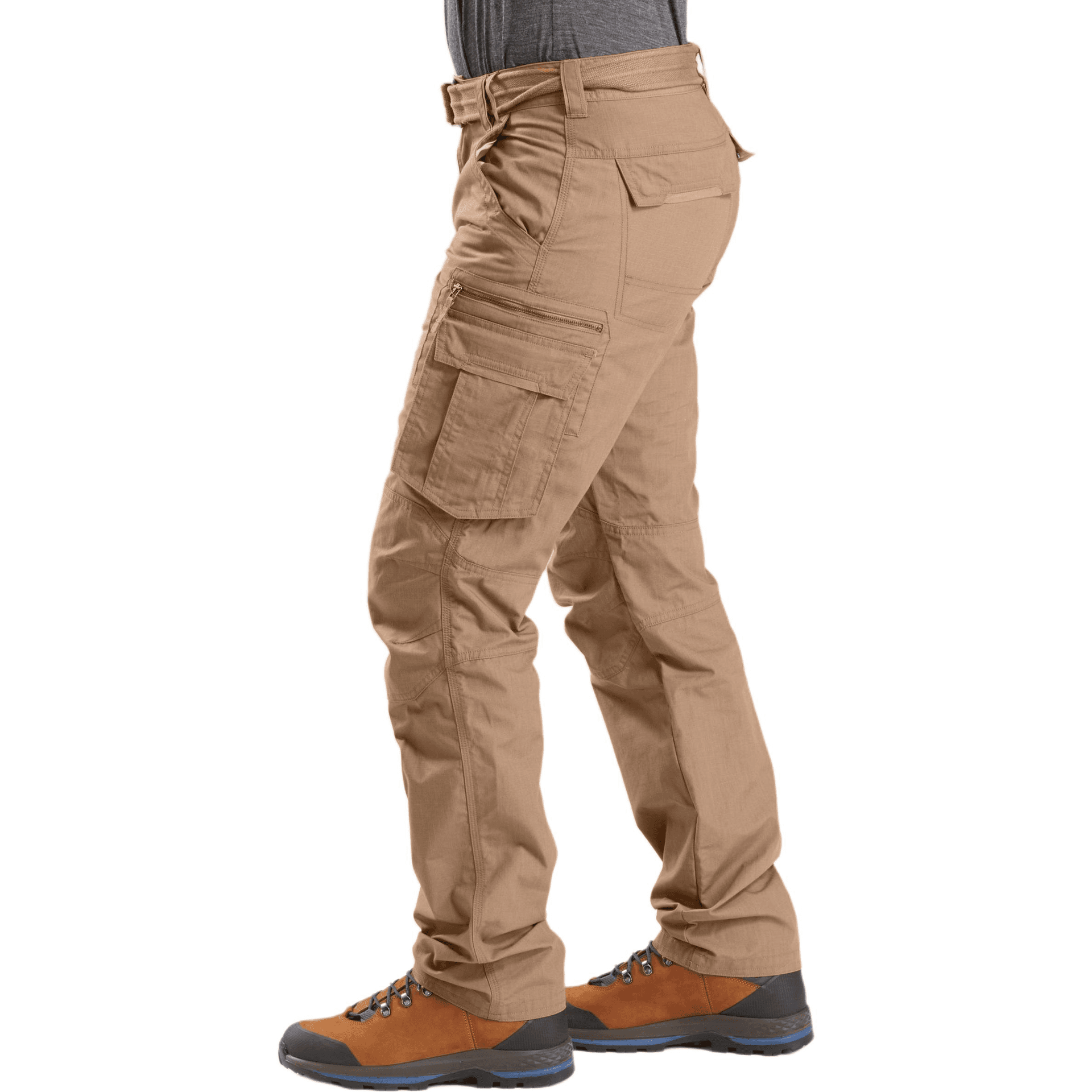 Штаны DECATHLON FORCLAZ TRAVEL100 Карго Брюки Мужские Коричневые - изображение 5