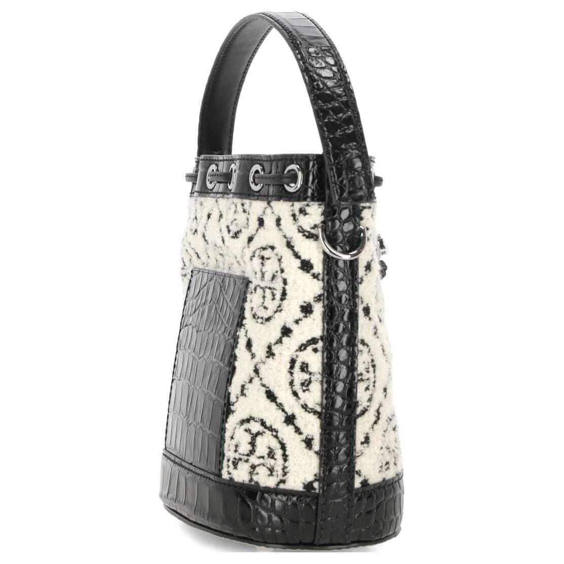 Сумка Tory Burch T Monogram Drawstring Bucket Bag Black - изображение 4