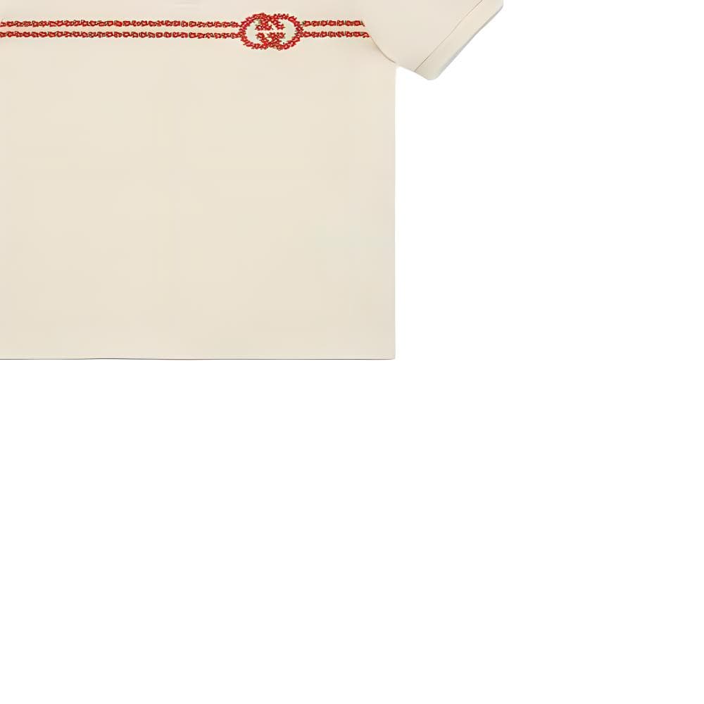 Футболка Gucci Logo Polo Kids Off-White - изображение 6