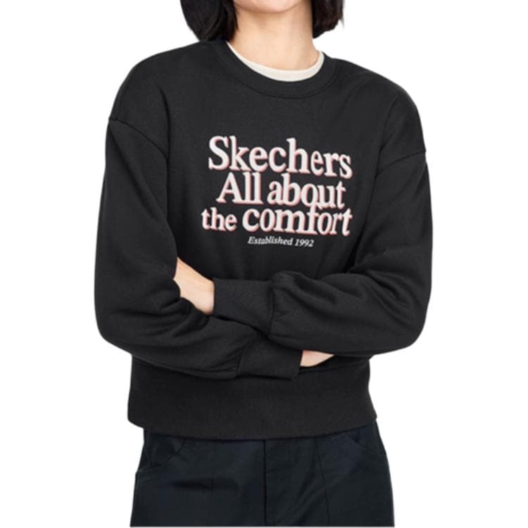 Кофта Skechers Свитшот Женские Угольно-черный - изображение 3