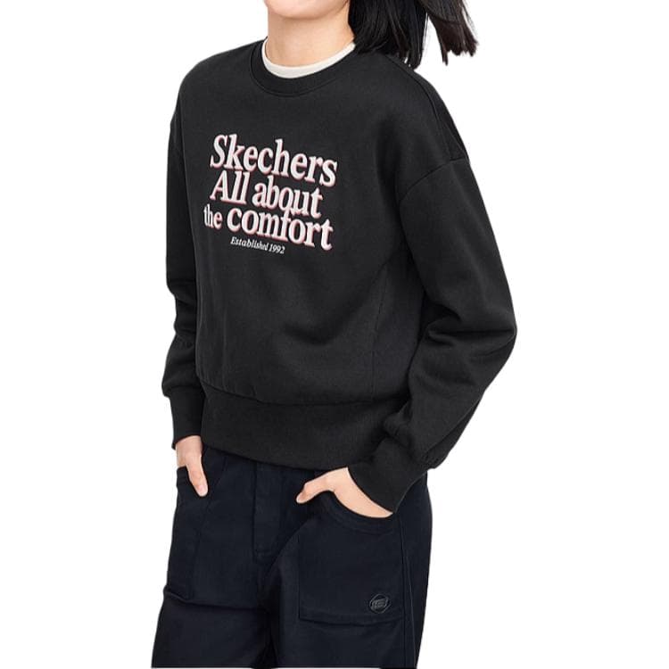 Кофта Skechers Свитшот Женские Угольно-черный - изображение 4