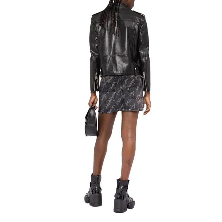 Balenciaga SS22 Logo Mini Skirt Black - изображение 3