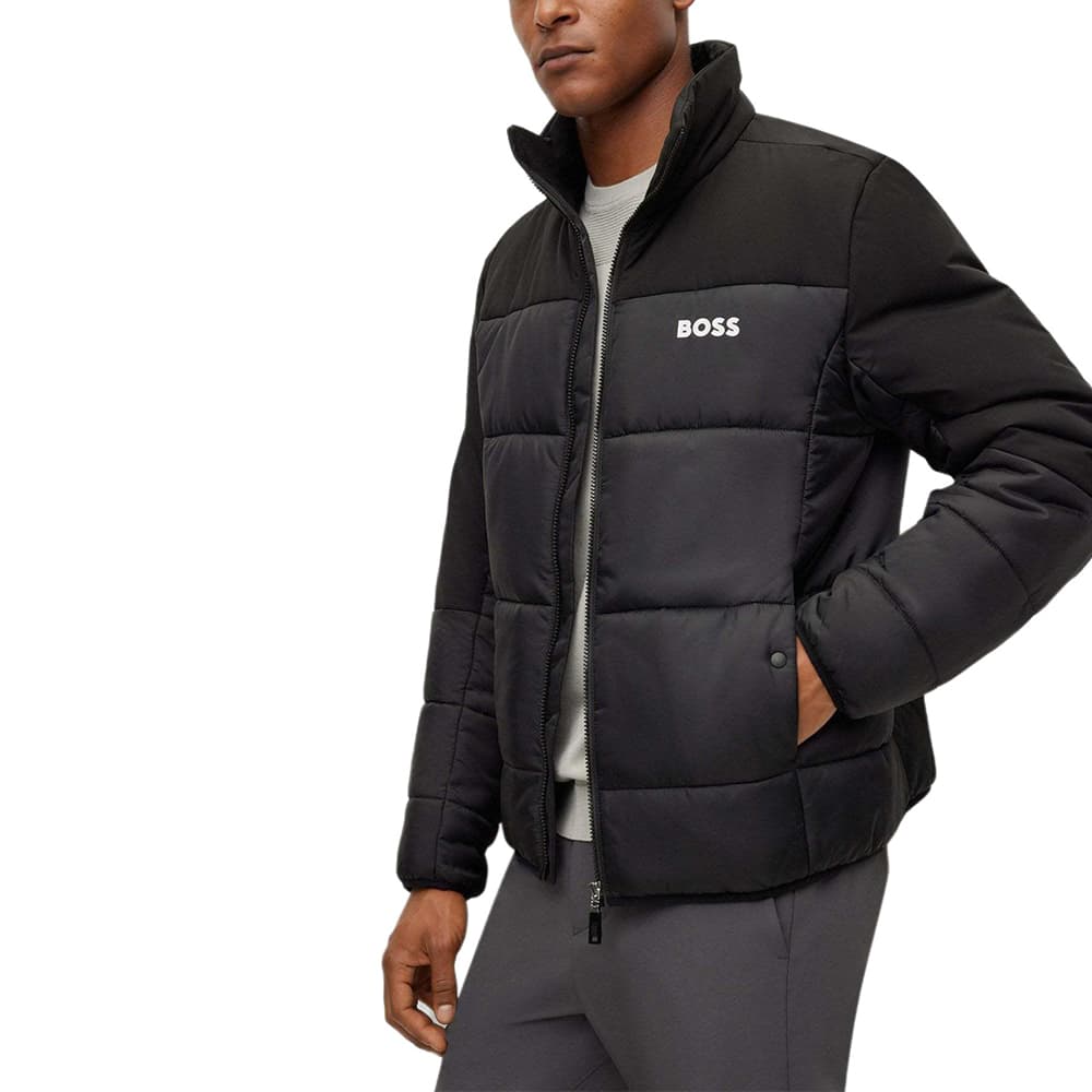 Зимняя куртка пуховик HUGO BOSS Green SS24 Colorblock Logo Cotton Jacket - изображение 5