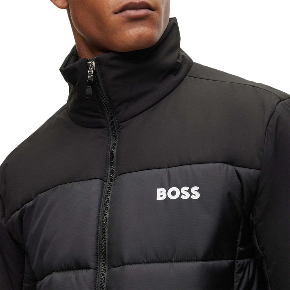 Зимняя куртка пуховик HUGO BOSS Green SS24 Colorblock Logo Cotton Jacket - изображение 6