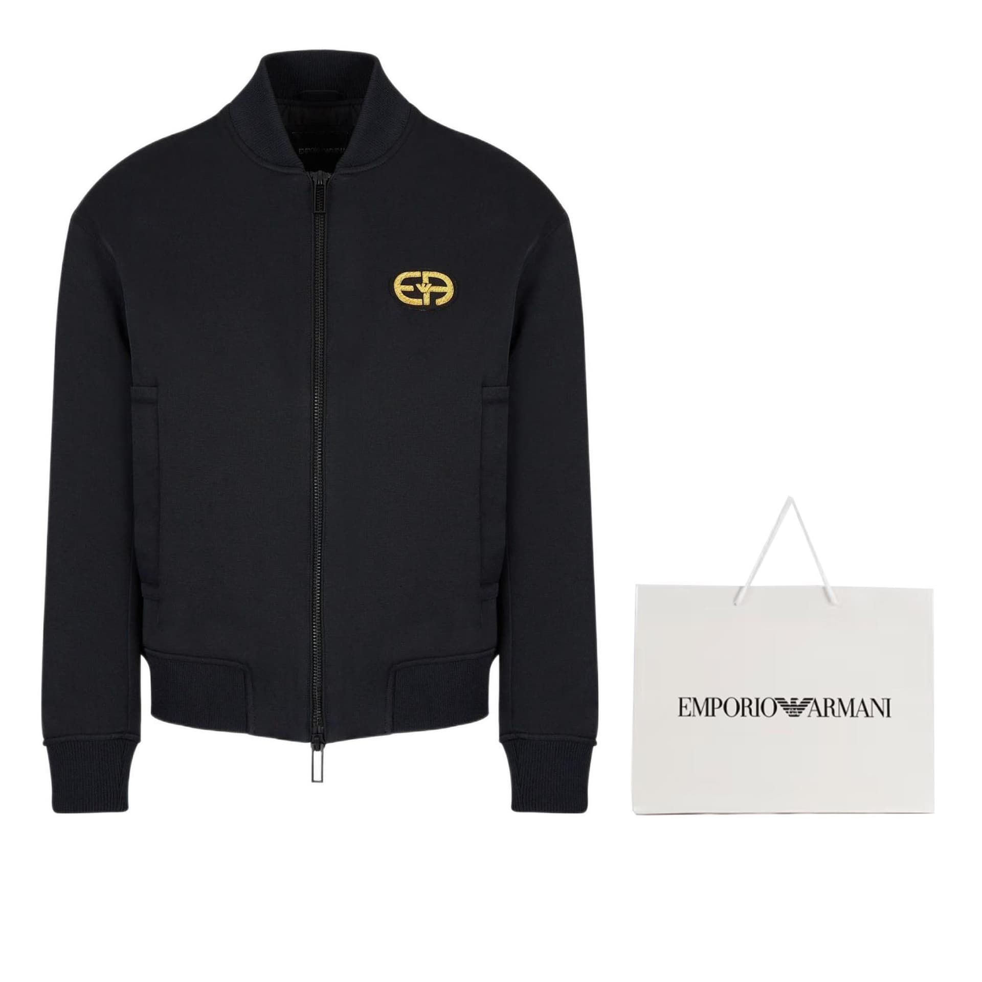 Куртка Emporio Armani SS22 Patch Zip Flight Jacket Black - изображение 5
