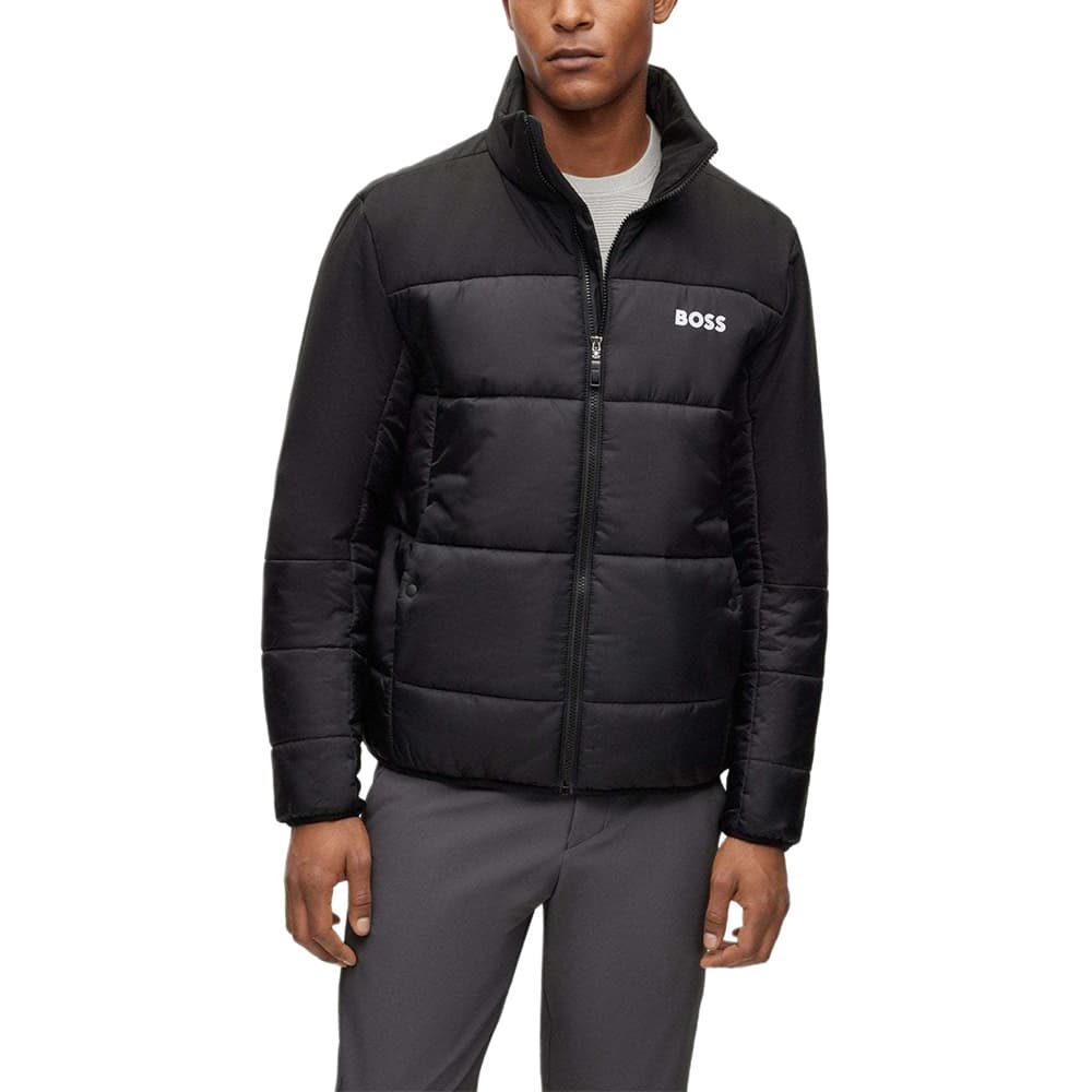 Зимняя куртка пуховик HUGO BOSS Green SS24 Colorblock Logo Cotton Jacket - изображение 3