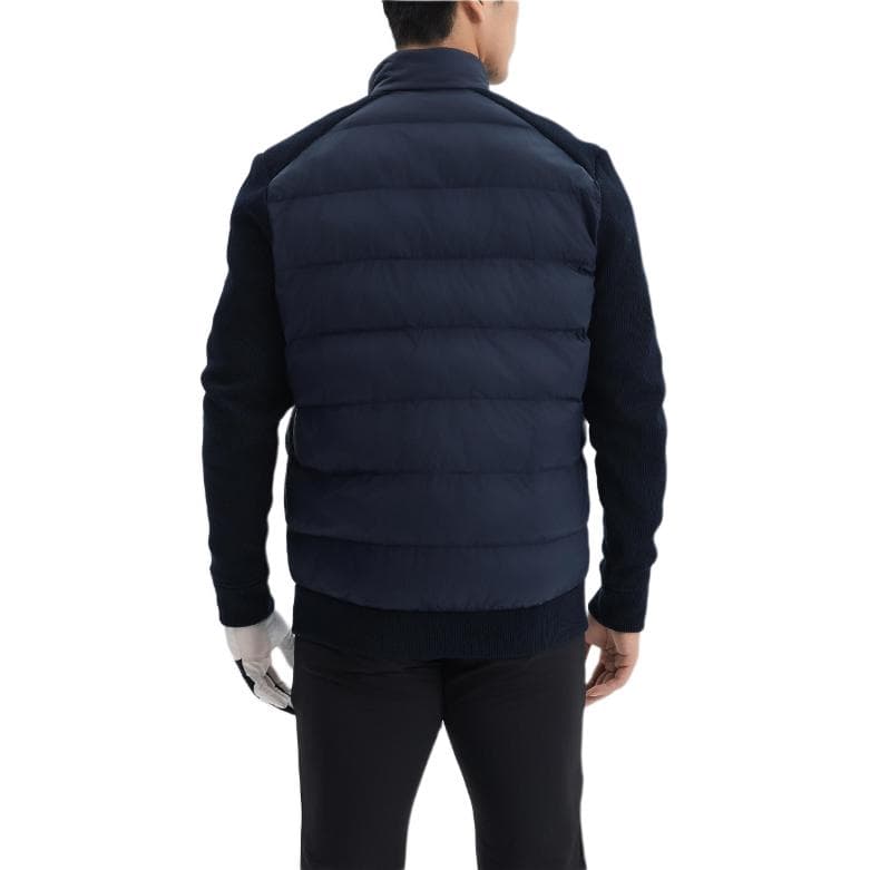 Зимняя куртка пуховик DECATHLON Хлопковый пуховик Мужской Синий Черный - изображение 8