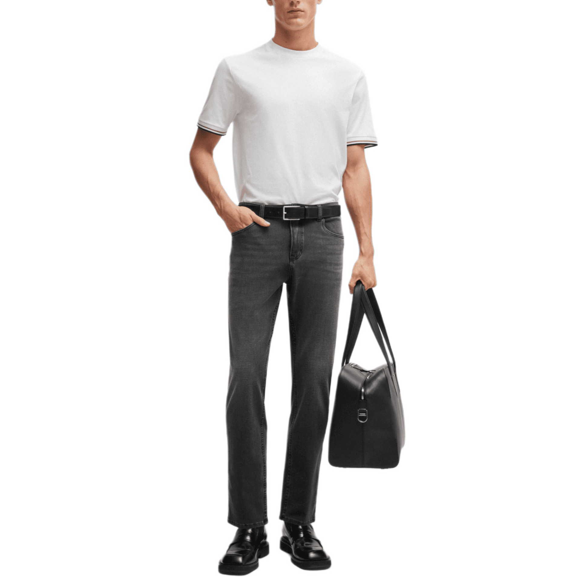 Штаны HUGO BOSS FW24 Джинсы Мужские Черные - изображение 2