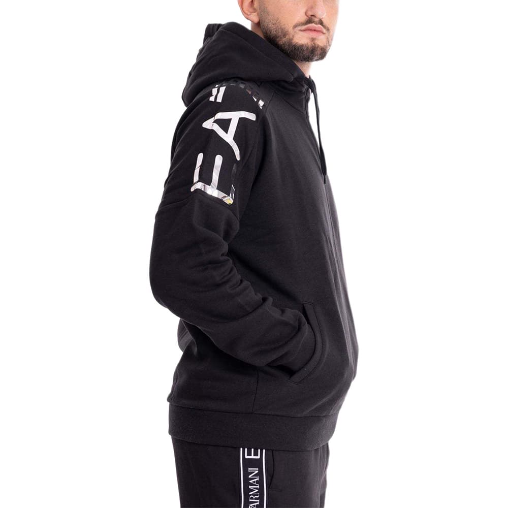Куртка Emporio Armani Hooded Letter Print Jacket Black - изображение 6