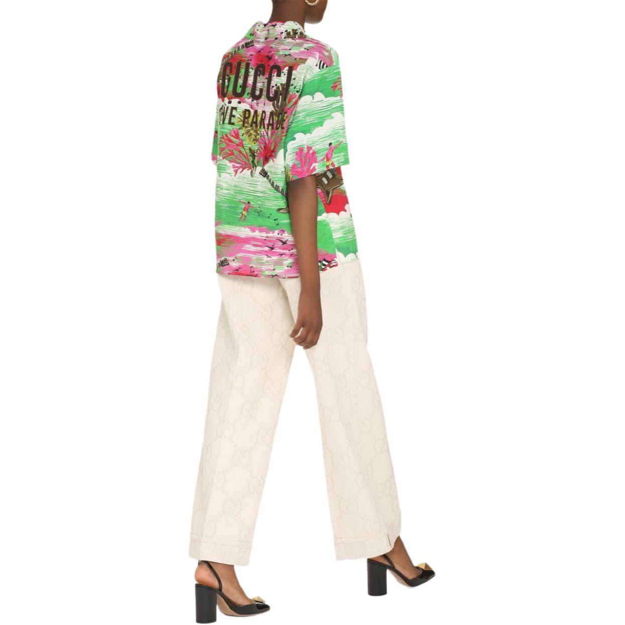 Блузка Gucci SS22 Green Shirt - изображение 4