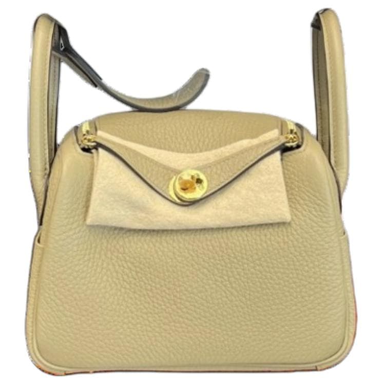 Сумка через плечо HERMES Lindy II mini Clemence 8Q BEIGE MARFA - изображение 1