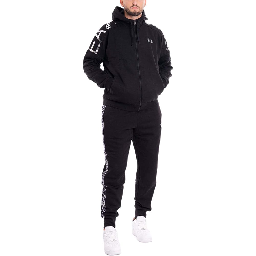 Куртка Emporio Armani Hooded Letter Print Jacket Black - изображение 3
