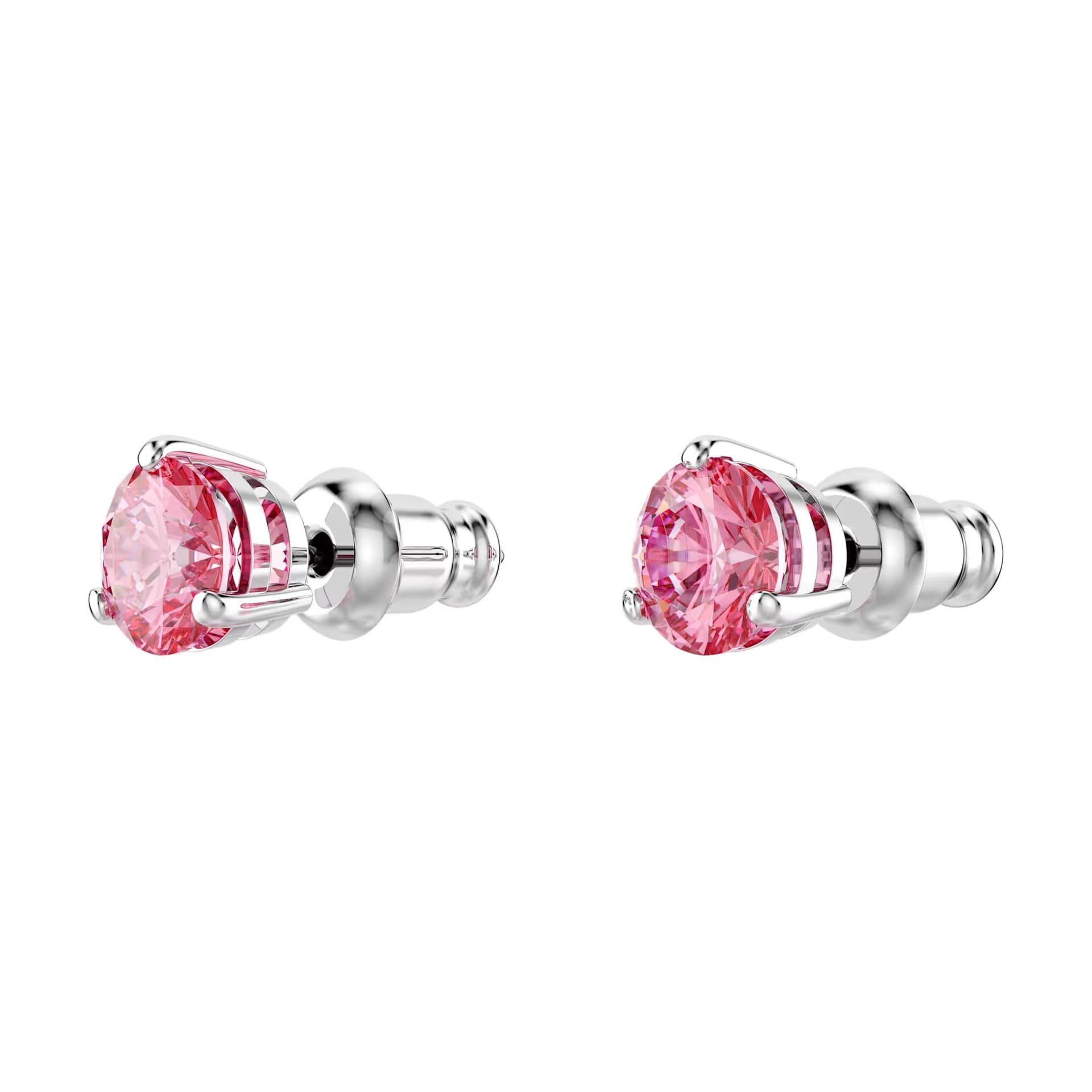 Серьги Swarovski Solitaire Серьги-гвоздики Женские Розовые - изображение 2