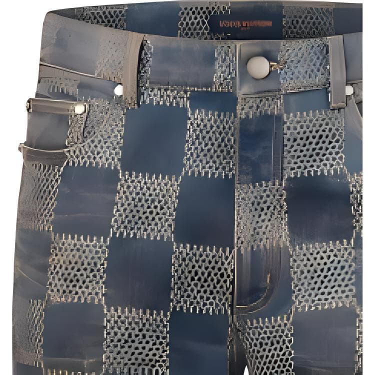 Штаны Louis Vuitton FW24 Washed Logo Flared Jeans Blue - изображение 3
