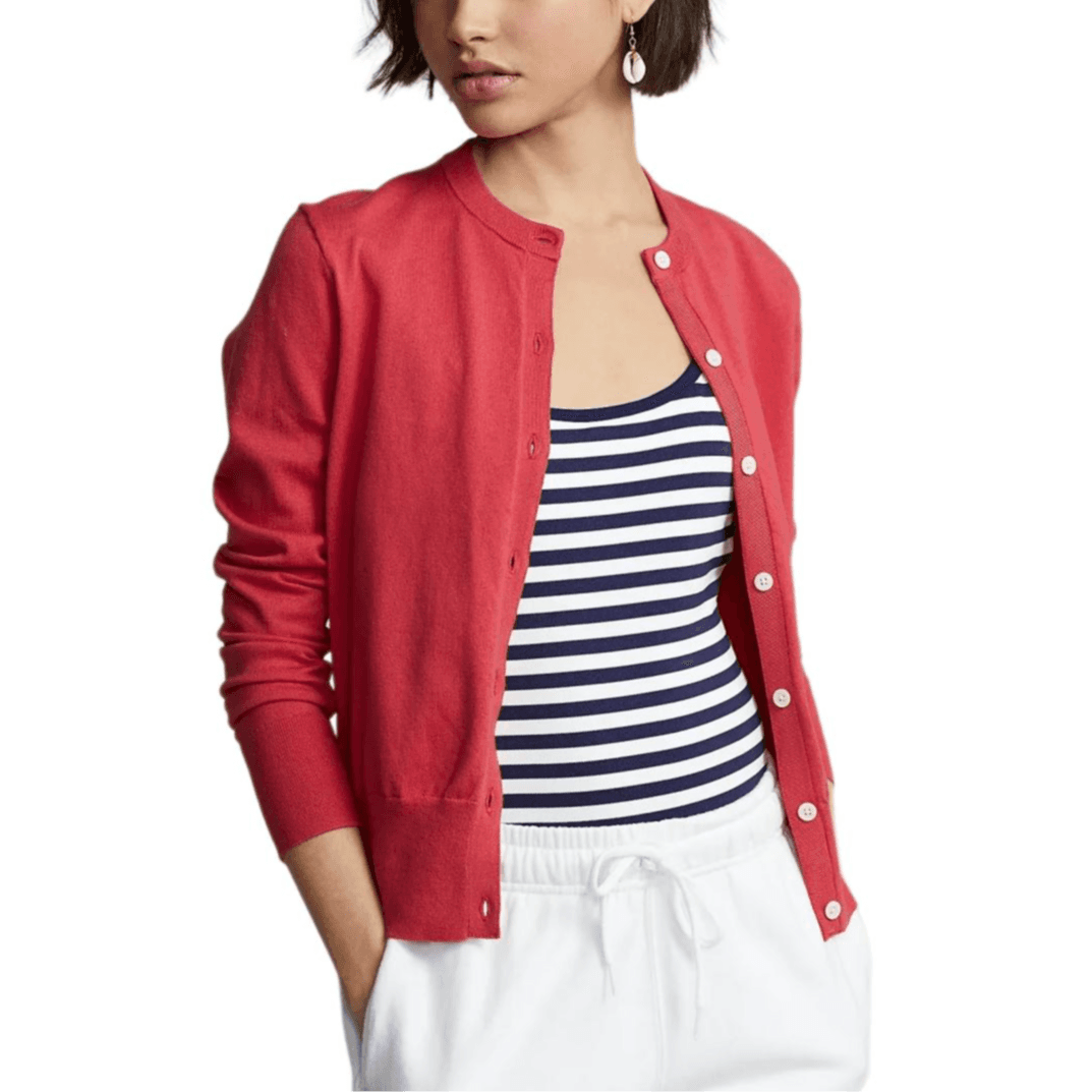 Кофта Polo Ralph Lauren SS23 Трикотаж Straight Fit Version Женские Красный - изображение 3