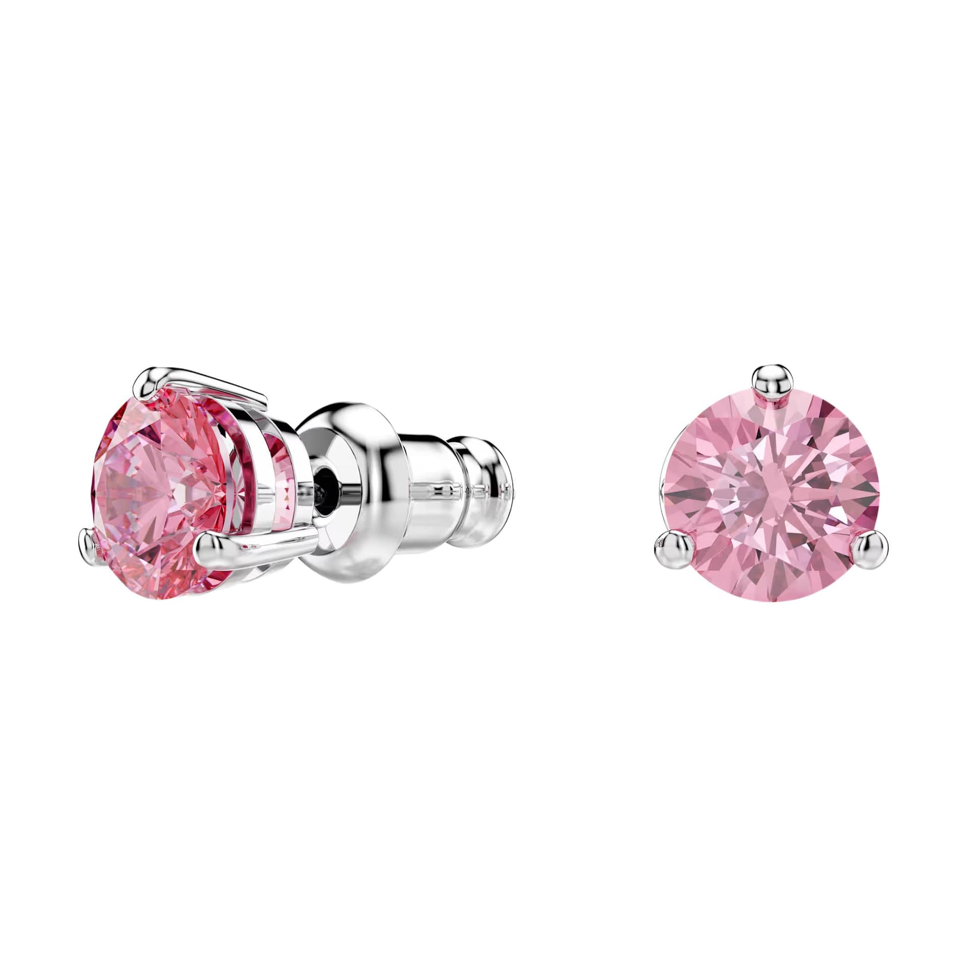 Серьги Swarovski Solitaire Серьги-гвоздики Женские Розовые - изображение 4