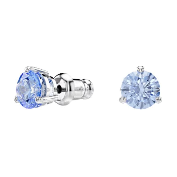 Серьги Swarovski Solitaire Серьги-гвоздики Унисекс Синие - изображение 2
