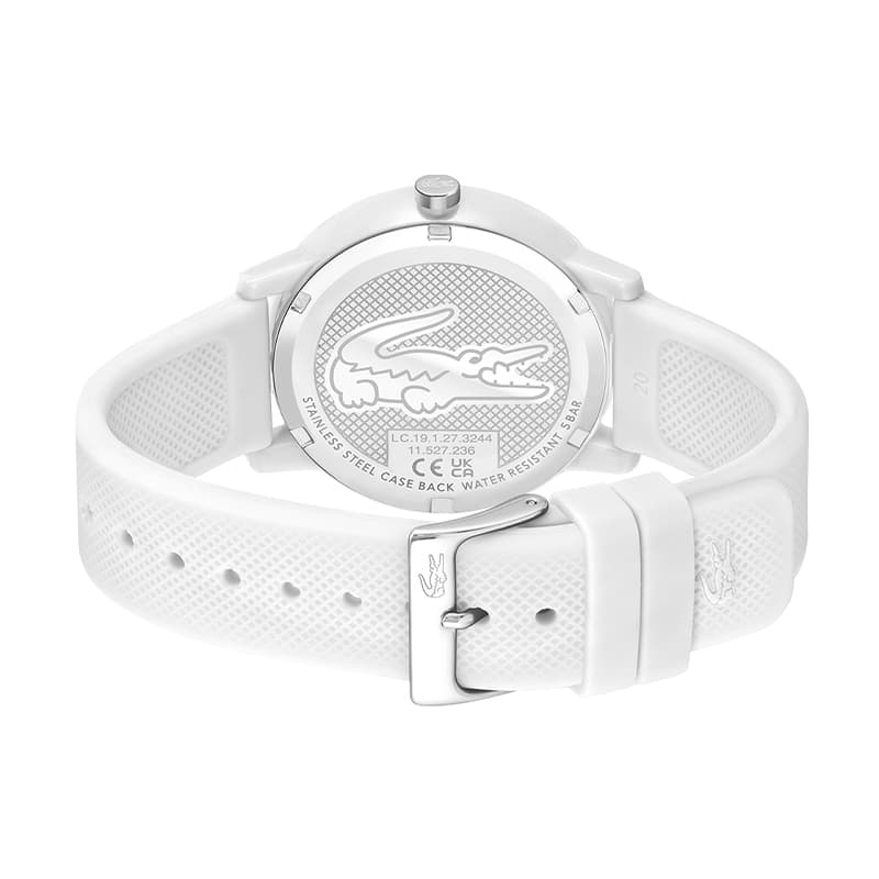 Механические часы LACOSTE 12,12 Часы с кругом на запястье кварцевый механизм силиконовый ремешок белый циферблат унисекс - изображение 3