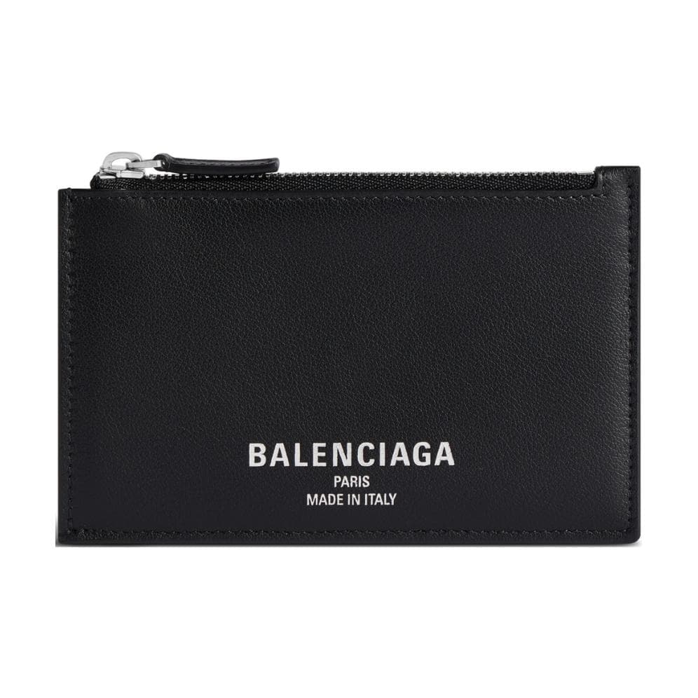 Картхолдер Balenciaga Гладкий Телячья кожа Визитницы Большой Мужской Черный - изображение 1