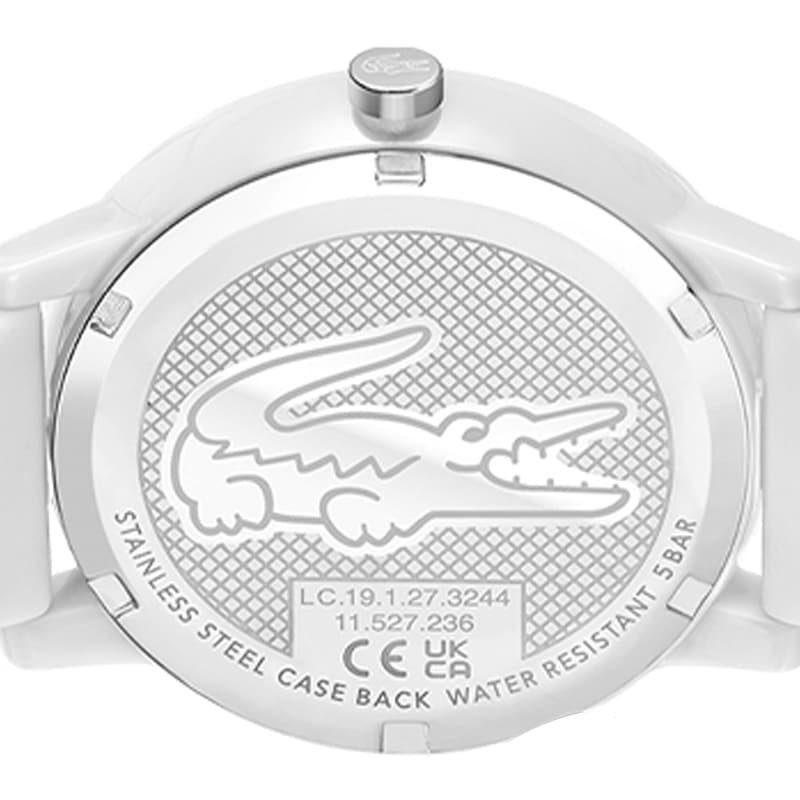 Механические часы LACOSTE 12,12 Часы с кругом на запястье кварцевый механизм силиконовый ремешок белый циферблат унисекс - изображение 4