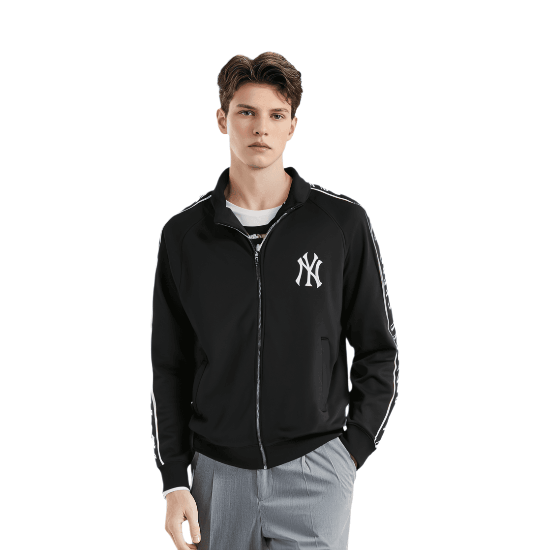 Куртка MLB Yankees Logo Track Jacket Black - изображение 3