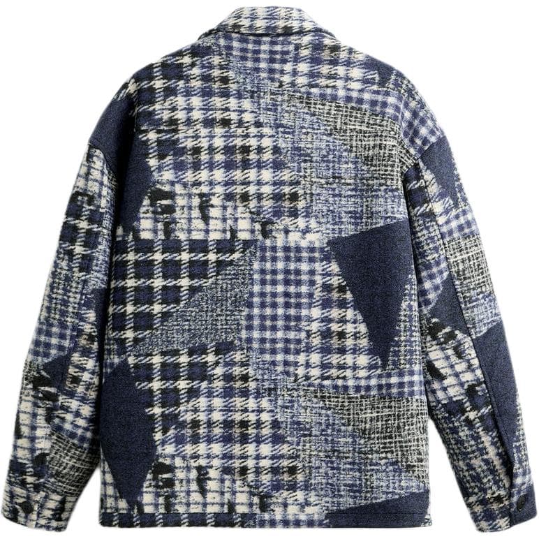 Куртка ZARA Flannel Patchwork Shirt Jacket Blue - изображение 2