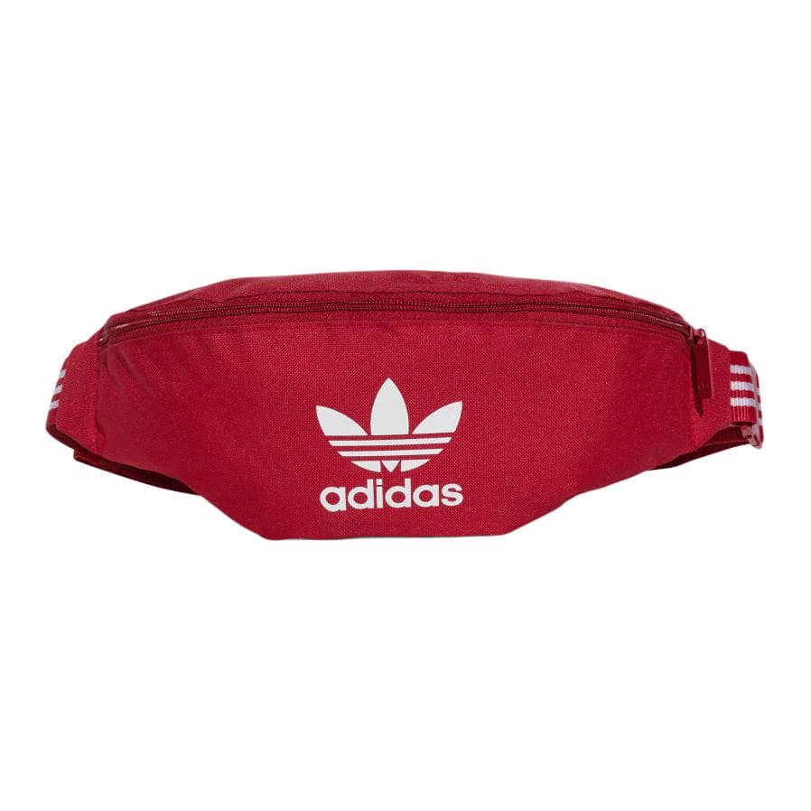 Поясная сумка Adidas Originals Трилистник Переработанный полиэстер Одно плечо Поясная сумка (бандана) Унисекс Красная - изображение 1