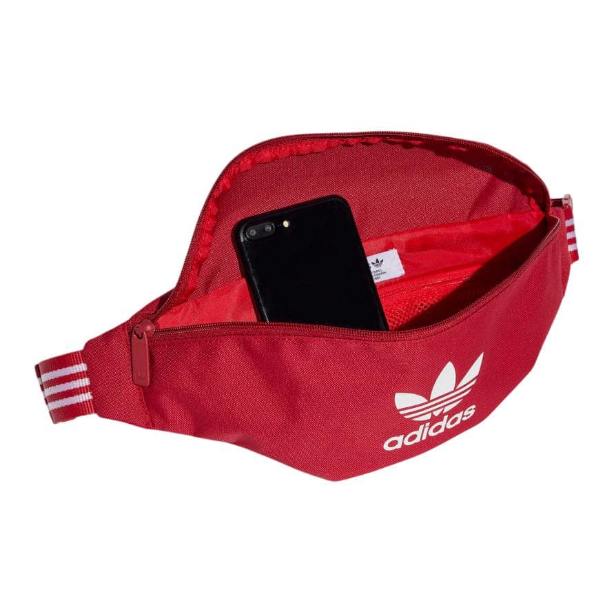 Поясная сумка Adidas Originals Трилистник Переработанный полиэстер Одно плечо Поясная сумка (бандана) Унисекс Красная - изображение 4
