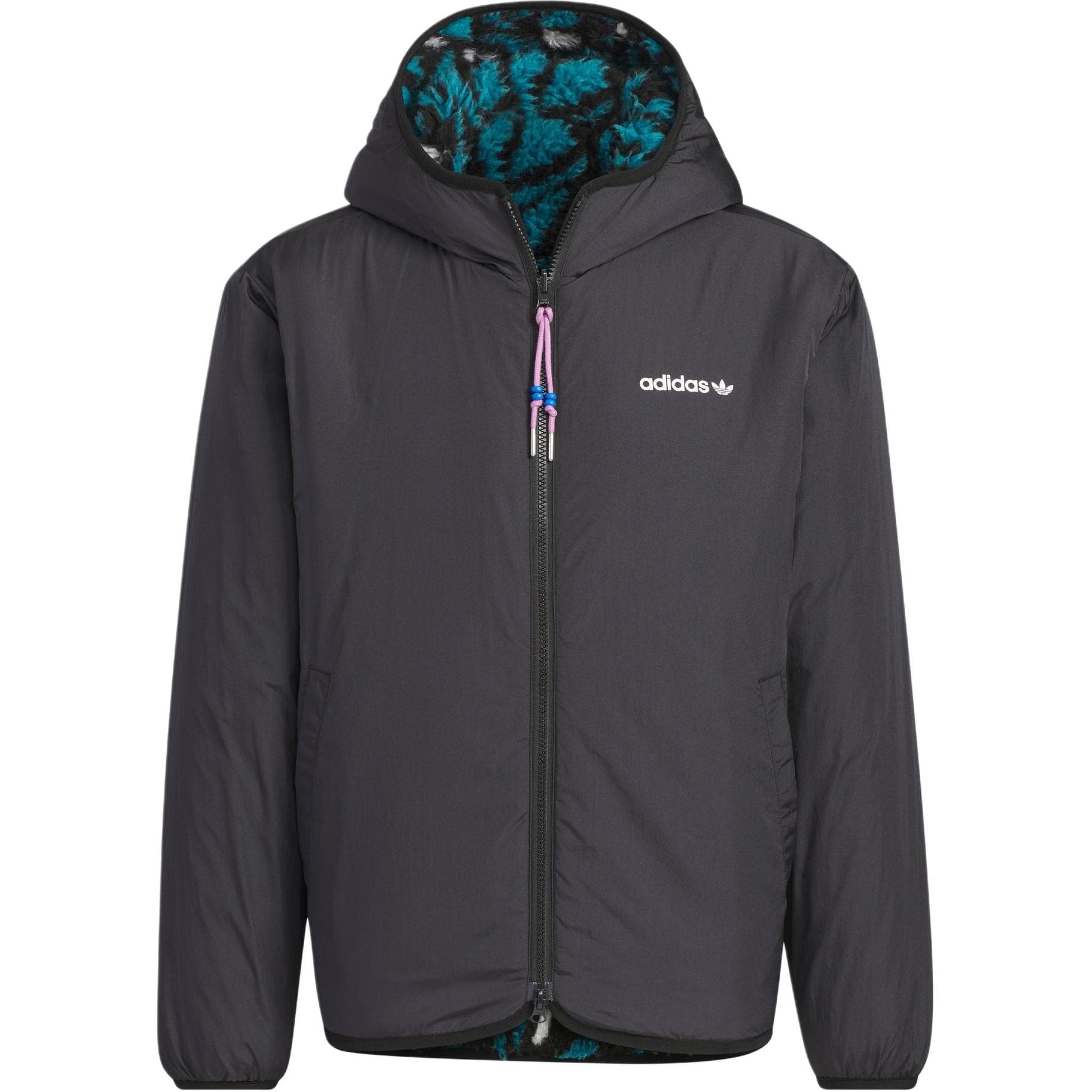 Куртка Adidas Originals Двусторонние куртки и пальто ALLOVER PRINT унисекс черные - изображение 4