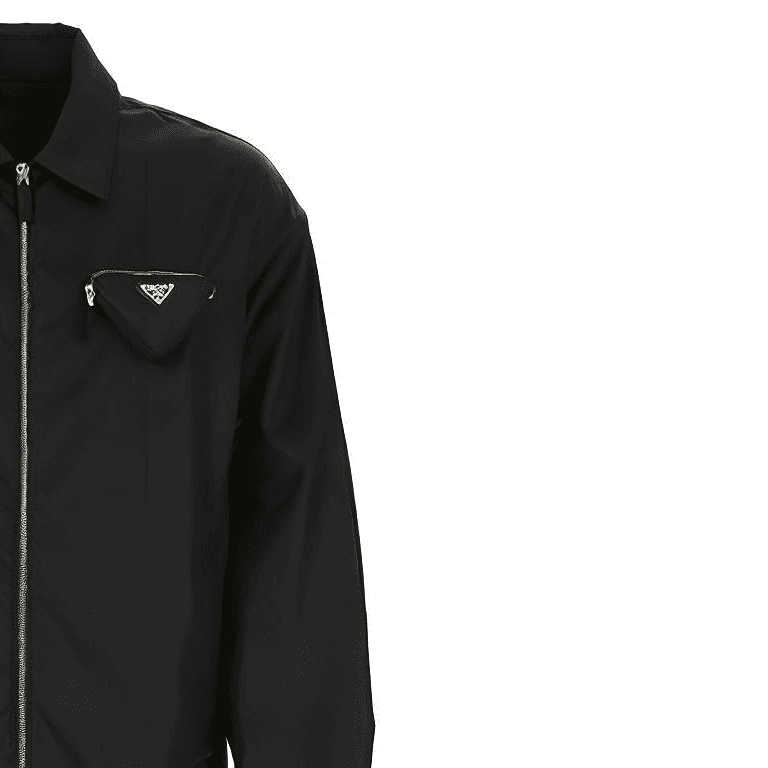 Куртка Prada FW21 Logo Zip Jacket Black - изображение 5