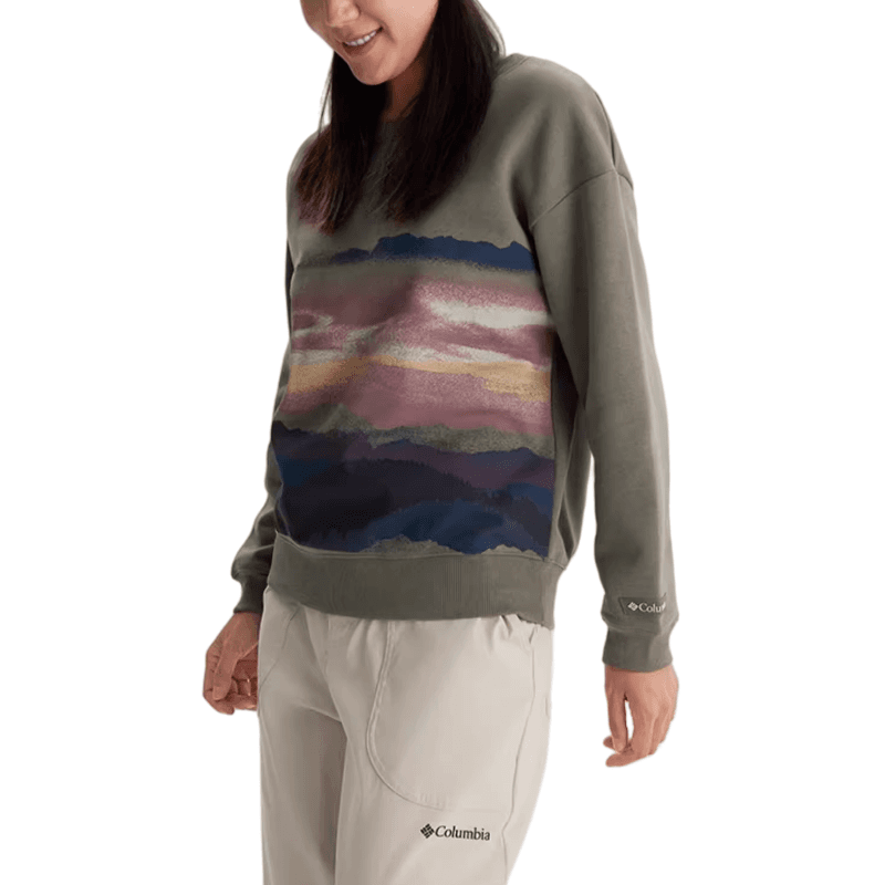 Худи Columbia City Outdoor Collection Длинный рукав Круглый вырез Толстовка Серо-зеленый Женский - изображение 3