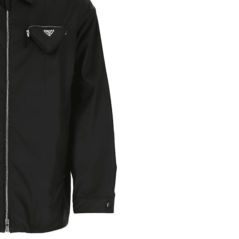 Куртка Prada FW21 Logo Zip Jacket Black - изображение 6