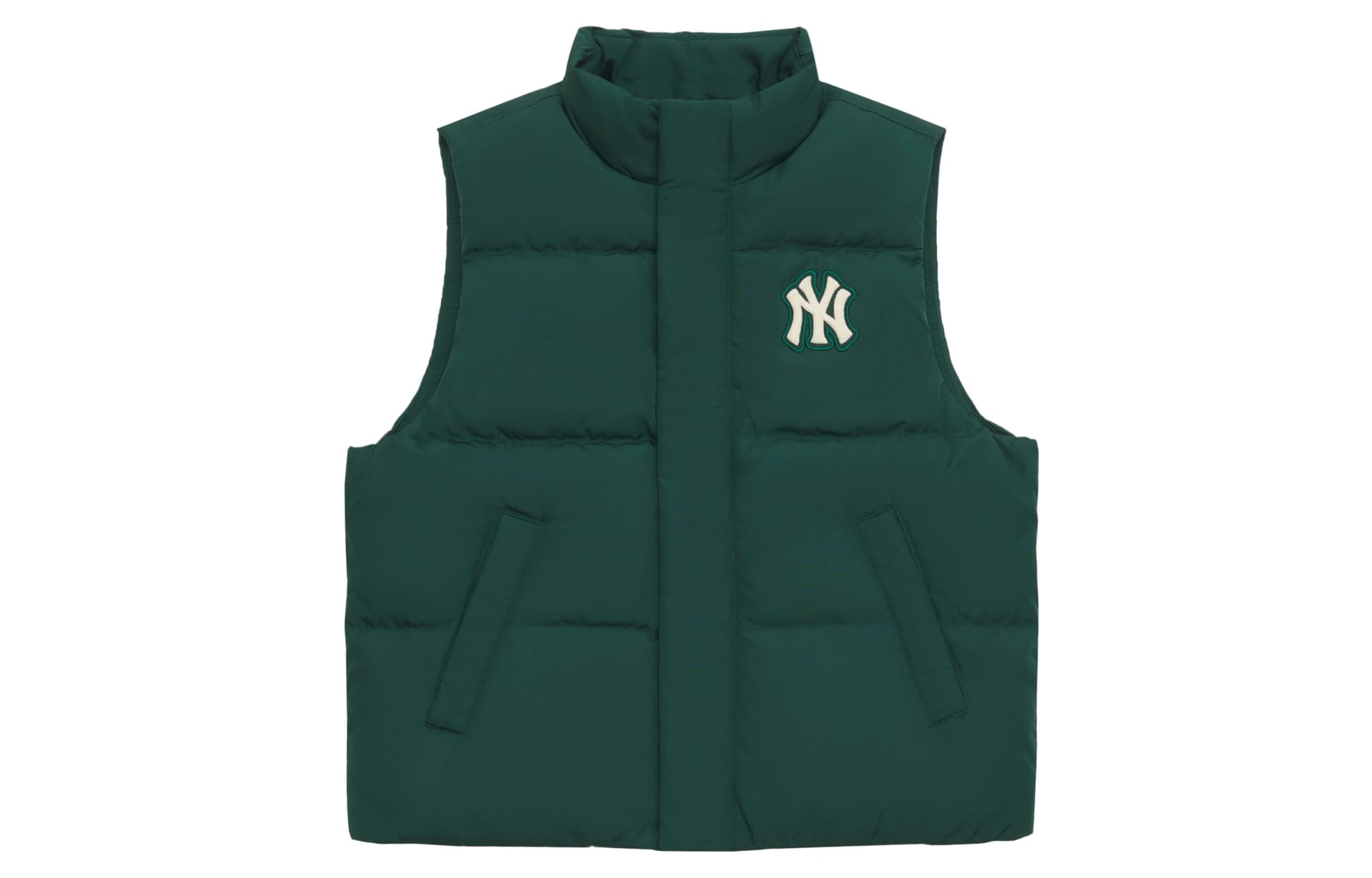 Куртка MLB Preppy Style Collection New York Yankees Пуховый жилет Унисекс Темно-зеленый - изображение 2