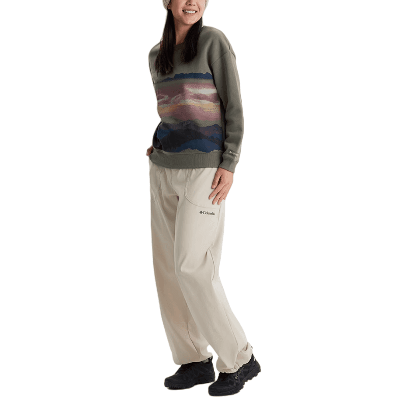 Худи Columbia City Outdoor Collection Длинный рукав Круглый вырез Толстовка Серо-зеленый Женский - изображение 4