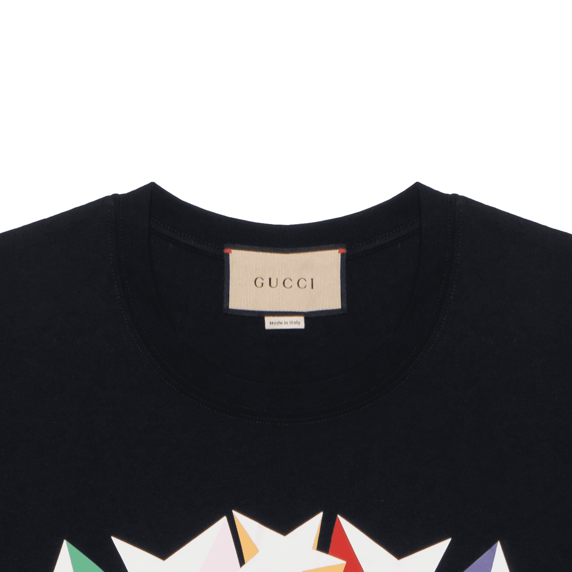 Футболка Gucci Interlocking G Star Logo T-Shirt Black — фото 11