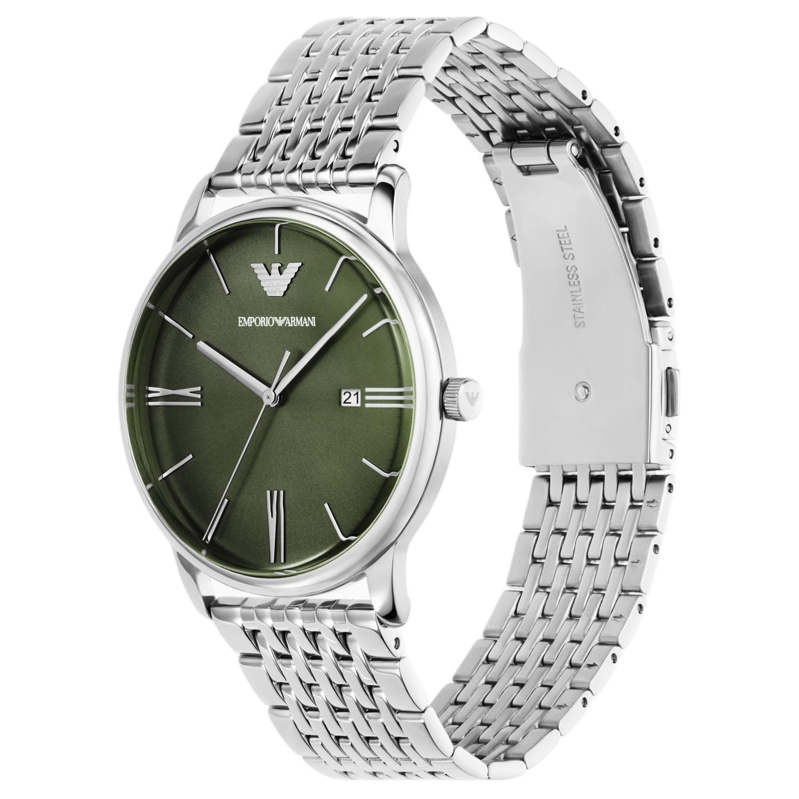 Механические часы Emporio Armani 42mm Green Dial - изображение 5