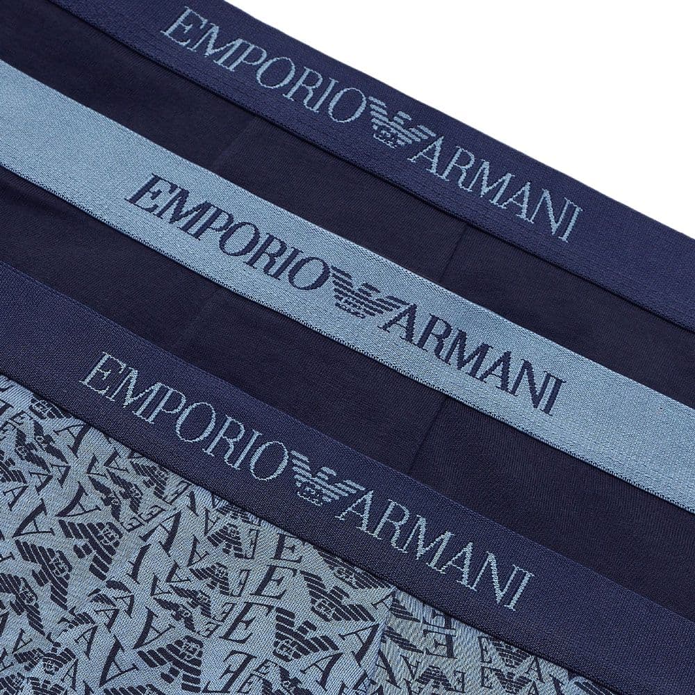 Трусы Emporio Armani FW24 Blue Boxer Briefs 3-Pack - изображение 7
