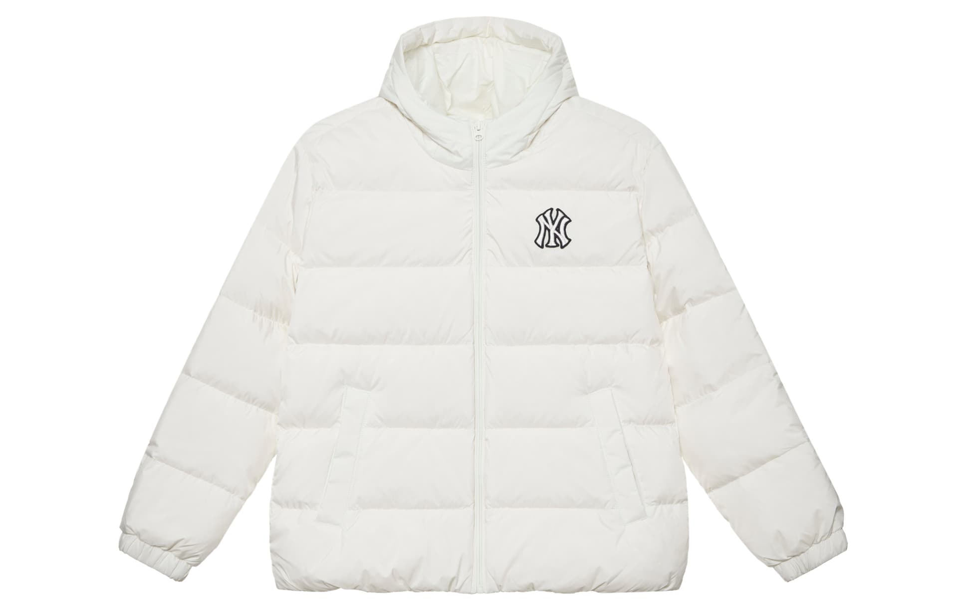 Зимняя куртка 24FW MLB New York Yankees Пуховик Унисекс Кремовая Текстура - изображение 2