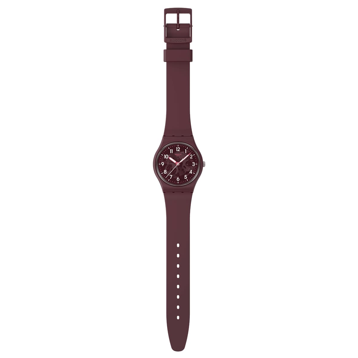 Часы Swatch Quartz Мужские часы с кварцевым механизмом красный циферблат корпус из биоразлагаемого материала чехол для часов - изображение 2