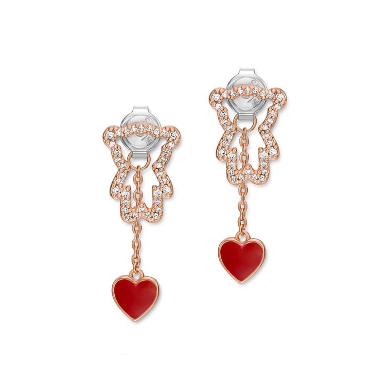 Серьги EMPORIO ARMANI Серьги-гвоздики с синтетическим кубическим цирконием женские розовое золото - изображение 2